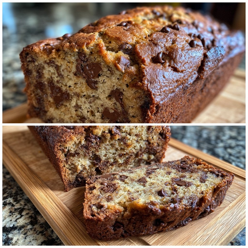 Super Moist Chocolate Chip Banana Bread Recipe