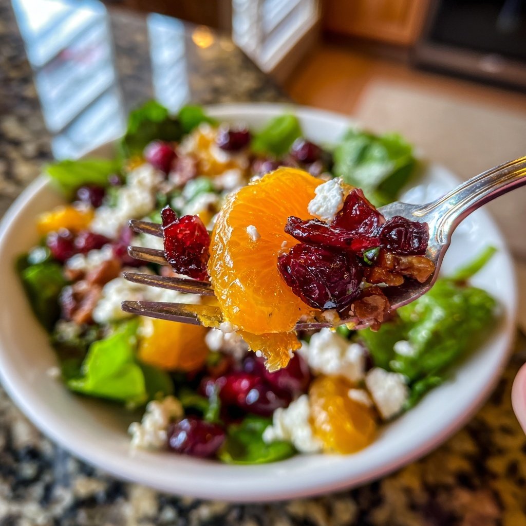 Mandarin Orange Salad with Cranberries + Feta