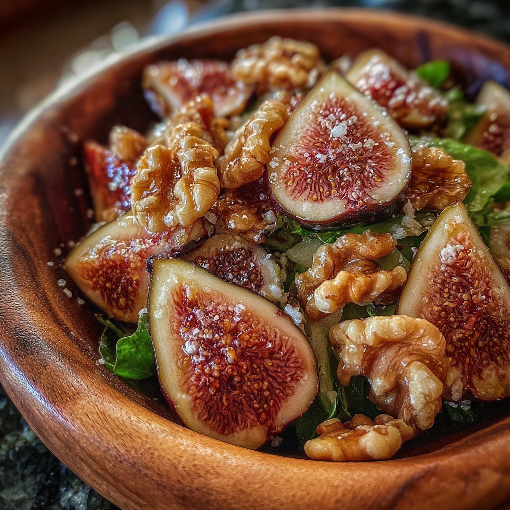 Fig and Walnut Salad with Honey Dressing