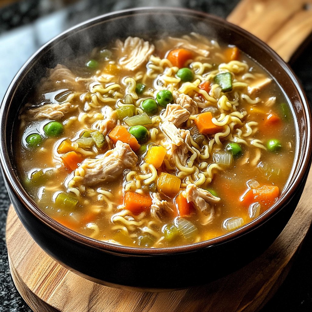 Set-It-and-Forget-It Slow Cooker Chicken Ramen-Inspired Soup