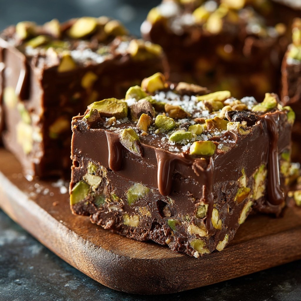 Chocolate Pistachio Fudge