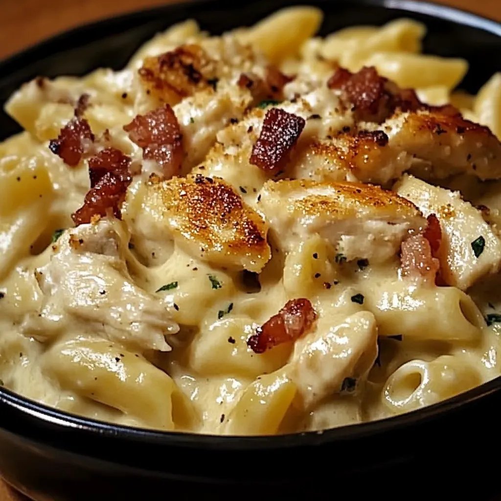 Creamy Chicken Bacon Ranch Pasta