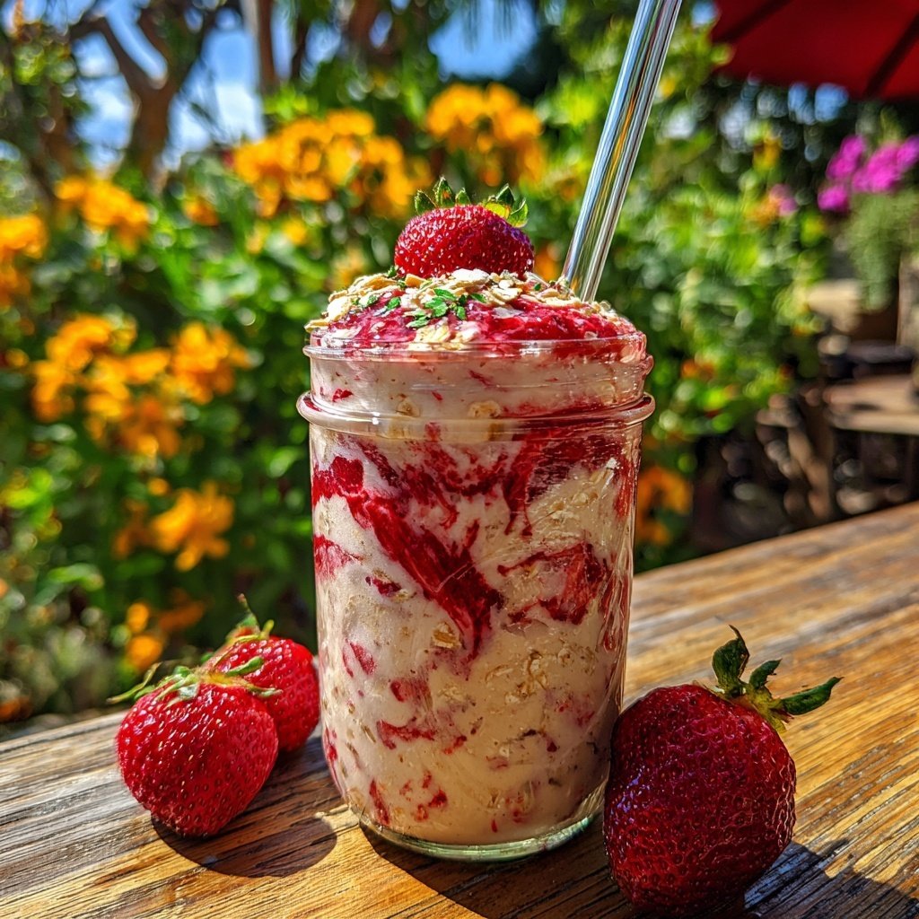 Strawberry Oatmeal Smoothie