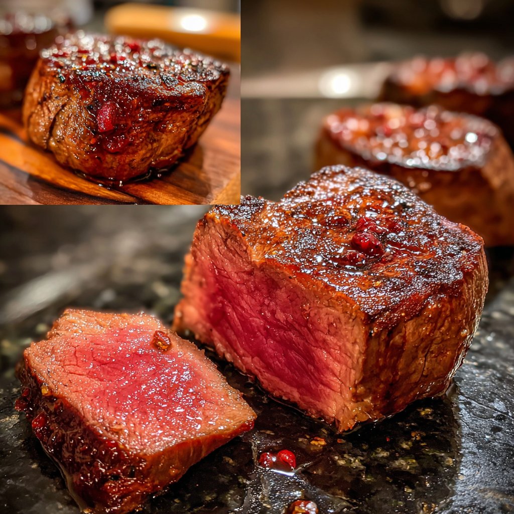 Filet Steak with Red Wine Butter
