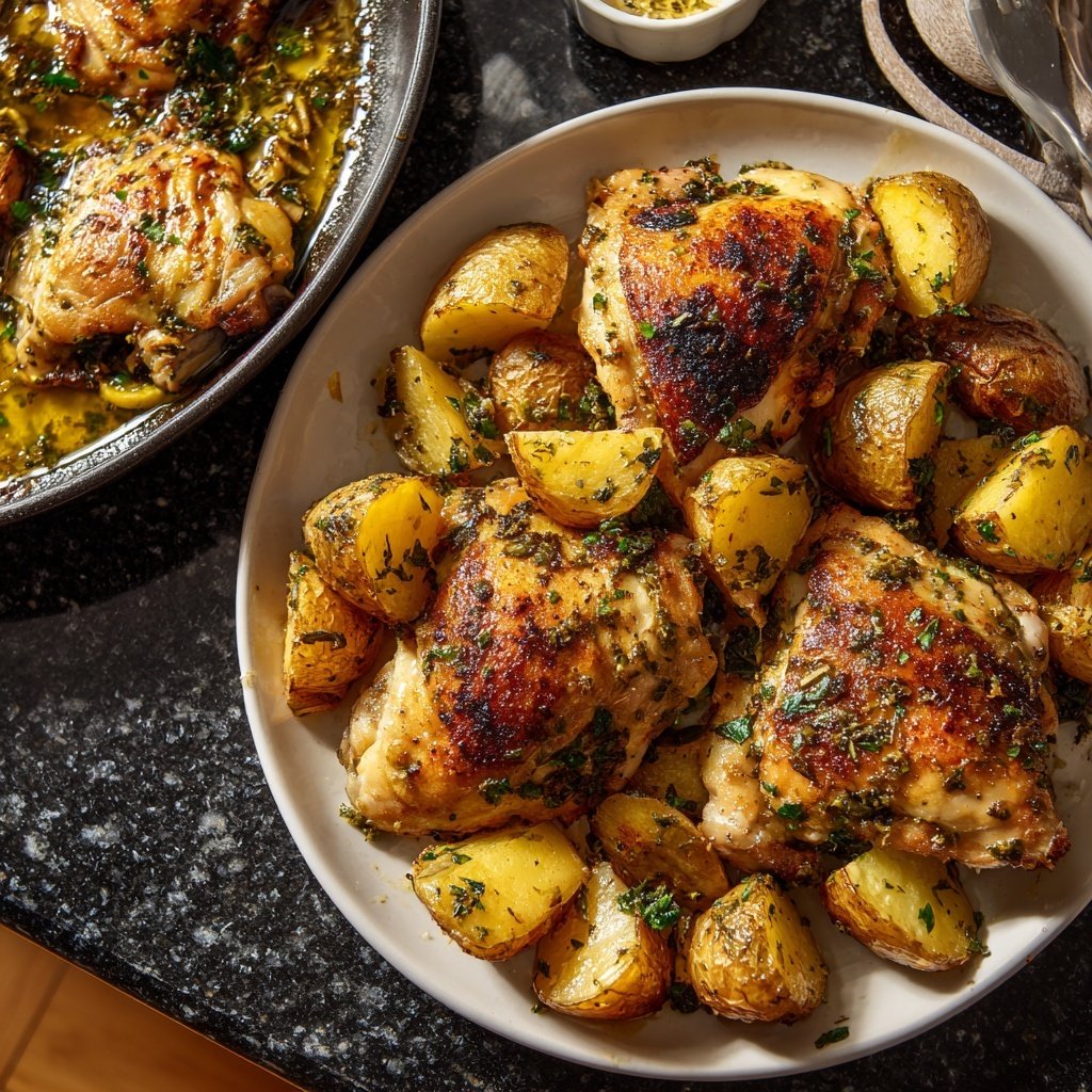 One Pan Lemon Chicken And Potatoes