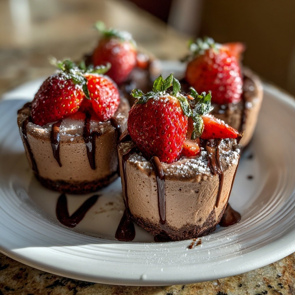 Chocolate Strawberry Layer Cups